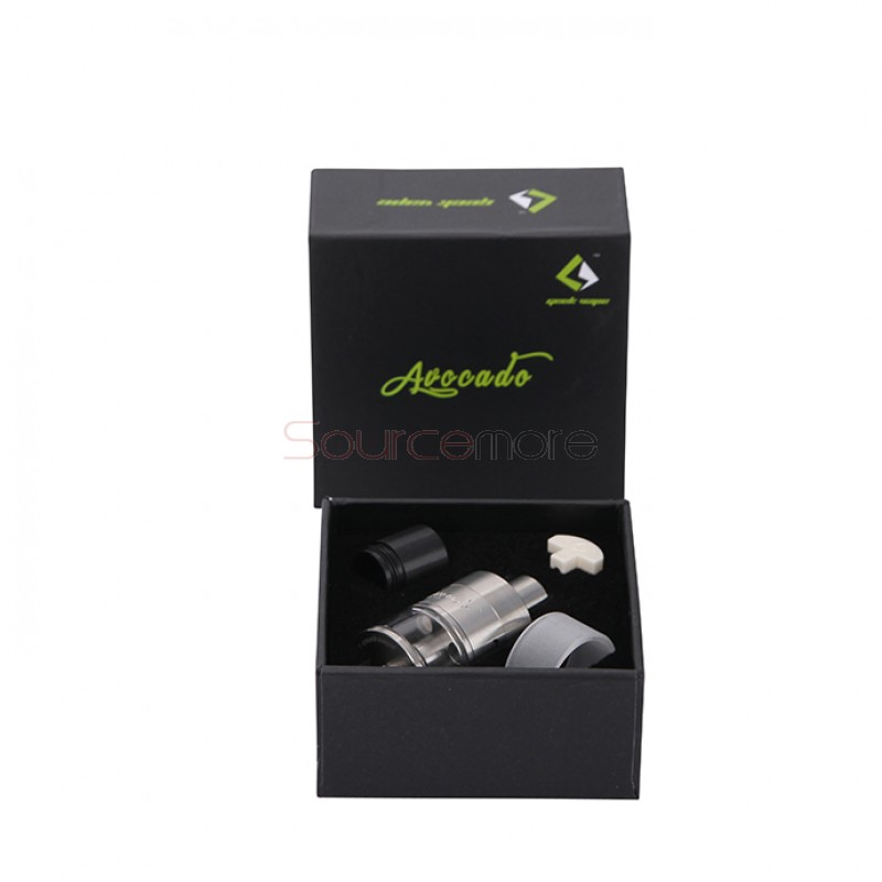 Geek Vape Avocado RTA 3.0ml Liquid Cpacity 22mm Diameter Velocity Style Dual Post Deck Genesis Structure Tank-Stainless Steel