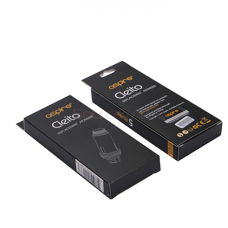 Aspire Cleito Tank Replacement Coil Head 5pcs - Dual Clapton 0.4ohm