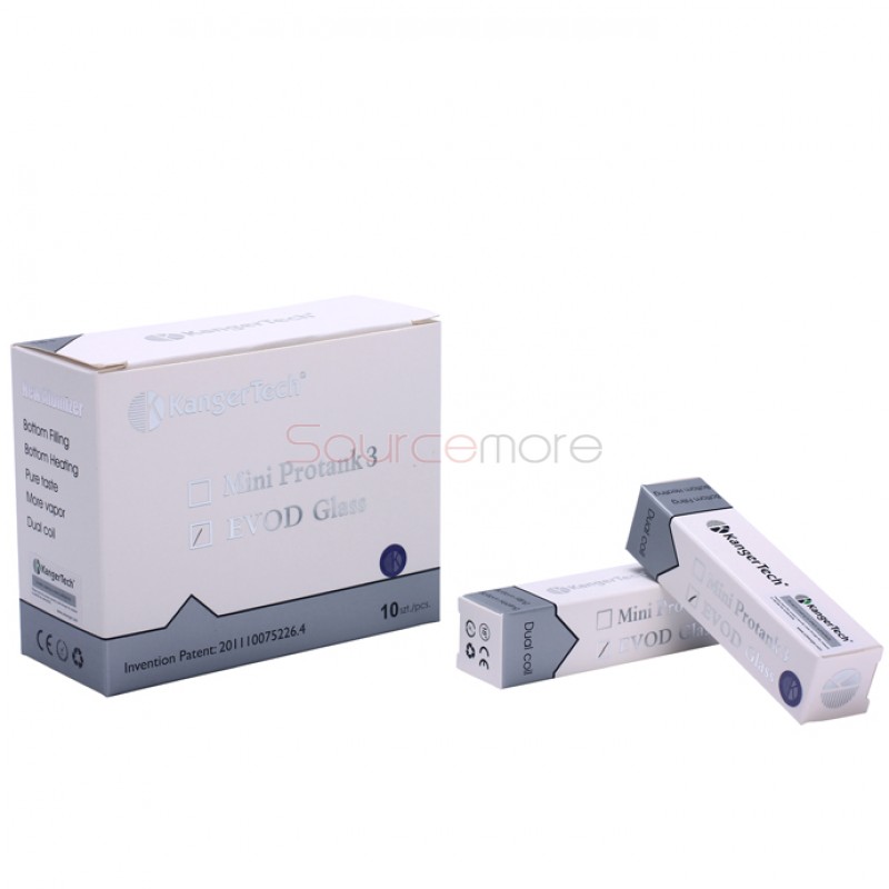Kangertech EVOD Glass Clearomizer Bottom Dual Coil Clearomizer 1.5ml -Black