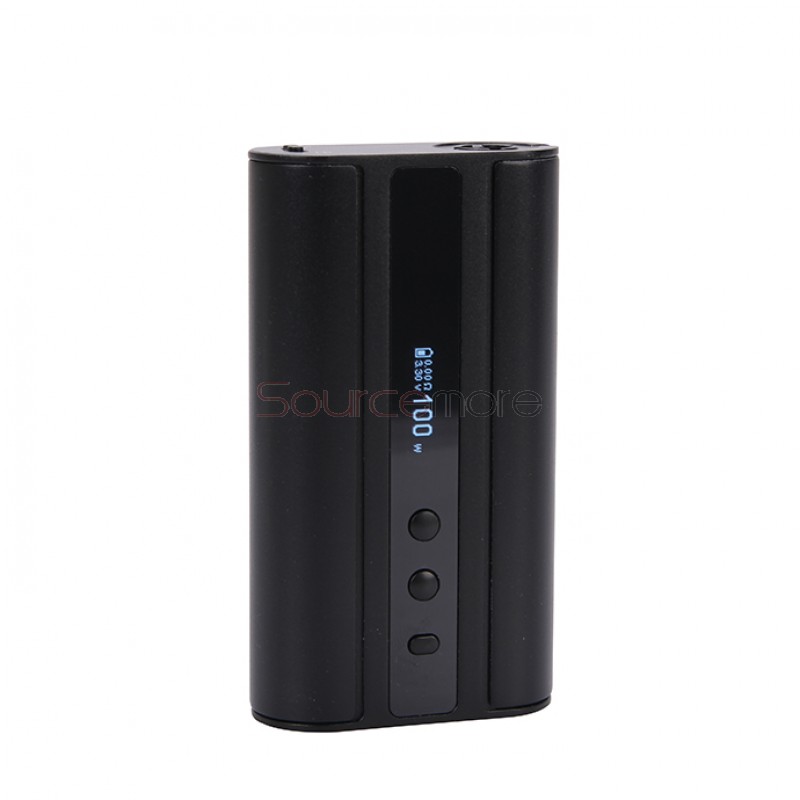 Eleaf iStick TC 100W Box Mod Powered by Dual 18650 Cells Upgradeable Firmware Switchable TC(Ni/Ti/SS/TCR)/VW/Bypass Modes-Black