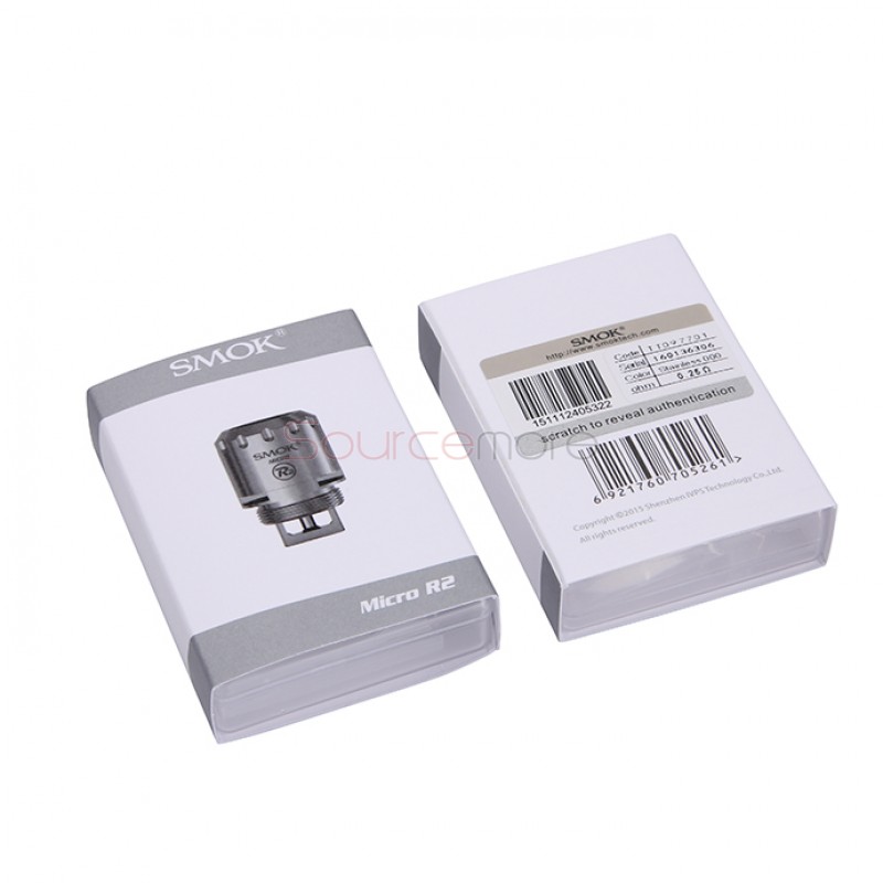 SMOK Replacement Coil Micro R2 RBA Core for TFV4 Series Tanks Rebuildable Dual Core with Compact Quad Post Deck-0.35ohm