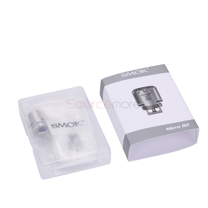 SMOK Replacement Coil Micro R2 RBA Core for TFV4 Series Tanks Rebuildable Dual Core with Compact Quad Post Deck-0.35ohm