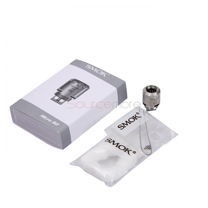 SMOK Replacement Coil Micro R2 RBA Core for TFV4 Series Tanks Rebuildable Dual Core with Compact Quad Post Deck-0.35ohm