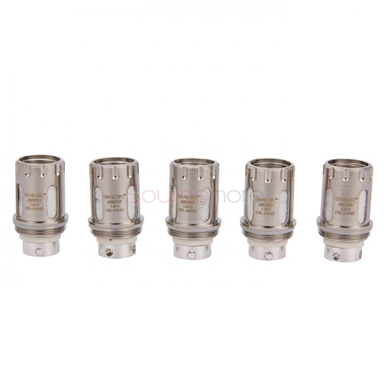 SMOK vaping Edition Replacement Coil Micro MTL Core for TFV4 Series Tanks Patented Mouth-to-Lung Core Single Clapton Coil 5pcs-1.8ohm