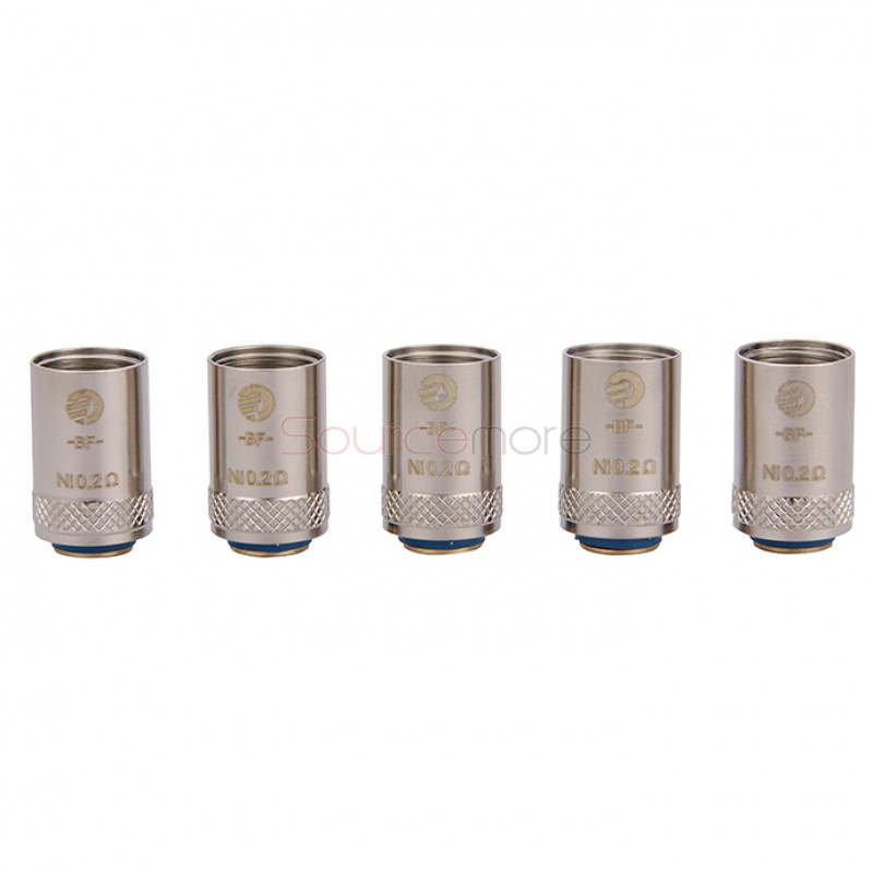 Joyetech Bottom Feeding TC Replacement Coil Head BF-Ni Temperature Control Head for CUBIS Atomizer 5pcs-0.2ohm