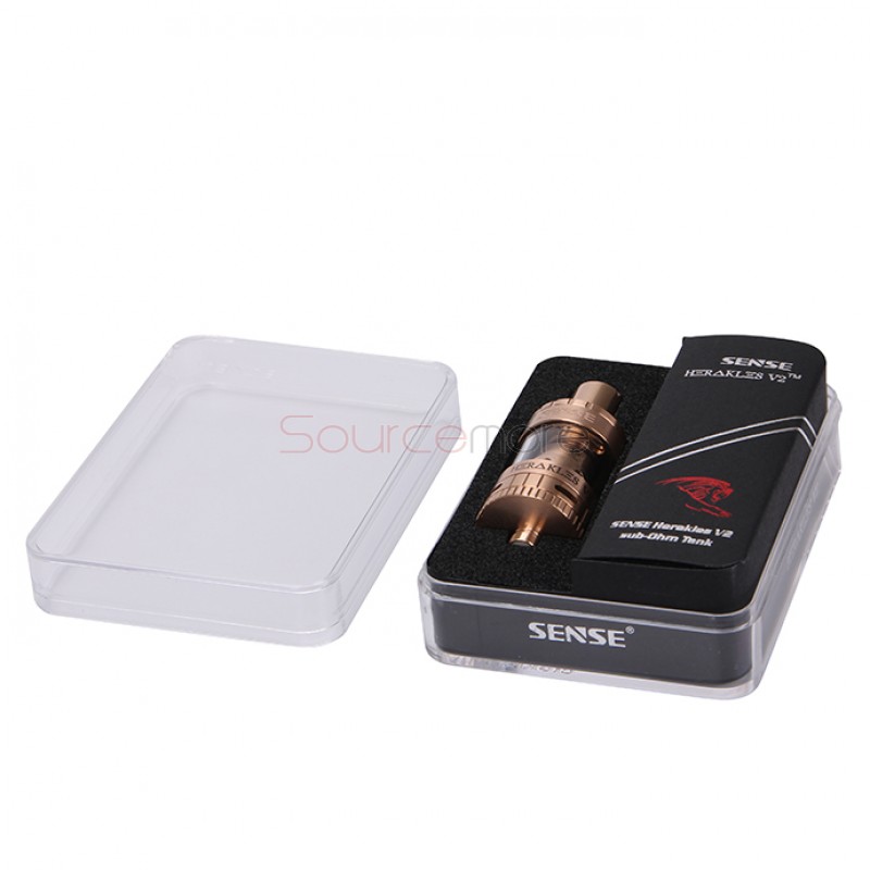  Sense Herakles V2 2.0ml Tank Top Filling Tri Parallel Coil Design 22mm Diameter Atomizer-Gold