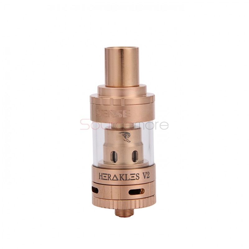  Sense Herakles V2 2.0ml Tank Top Filling Tri Parallel Coil Design 22mm Diameter Atomizer-Gold