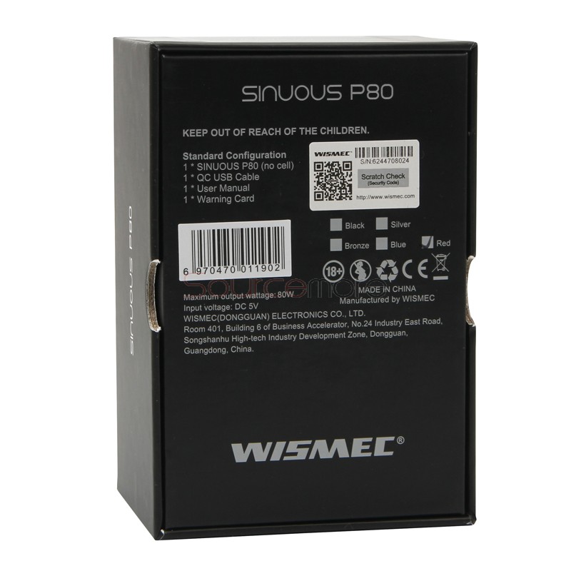 Wismec SINUOUS P80 80W Mod - Blue