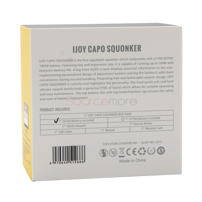 IJOY CAPO Squonker Mod - Yellow