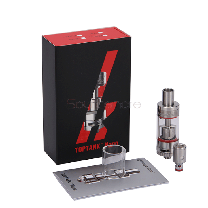 Kanger Toptank Nano 3.2ml Tank with SSOCC Coil Head and Top-fill or Bottom-fill Two Options Design-Stainless Steel