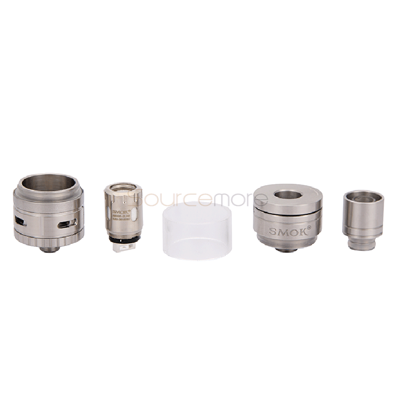 Smok Micro TFV4 Tank 22mm Diameter 2.5ml/3.5ml Liquid Capacity Shiftable with Extension Adapter Adjsuatble Airflow Control Atomizer-Silver