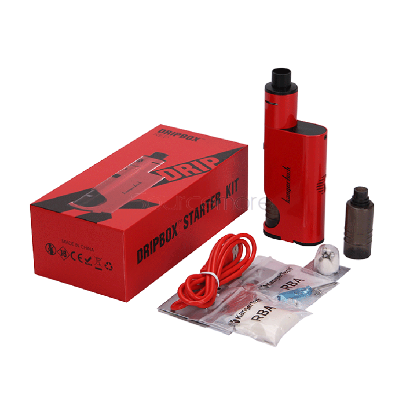 Kanger Dripbox Starter Kit 7.0ml Subdrip 60w Dripmod Powered by 18650 Cell Replaceable Dripping Coil -Red