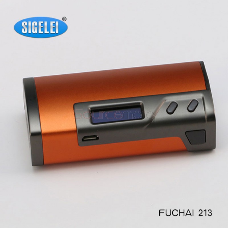 Sigelei Fuchai 213W Temperature Control Mod Support Ni/Ti/SS Powered by Dual 18650 Battery Cells- Orange