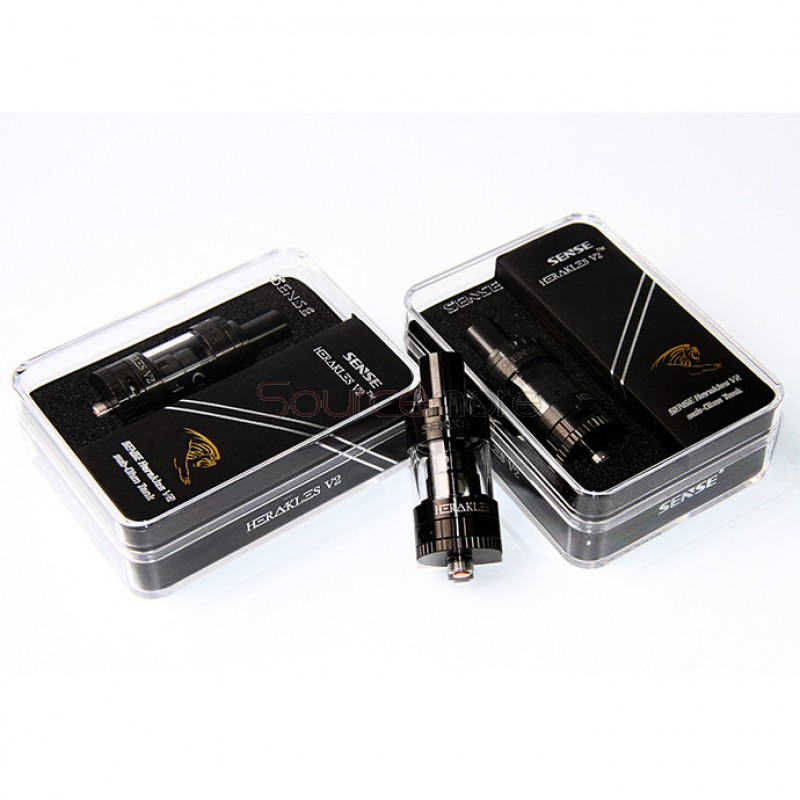  Sense Herakles V2 2.0ml Tank Top Filling Tri Parallel Coil Design 22mm Diameter Atomizer-Black