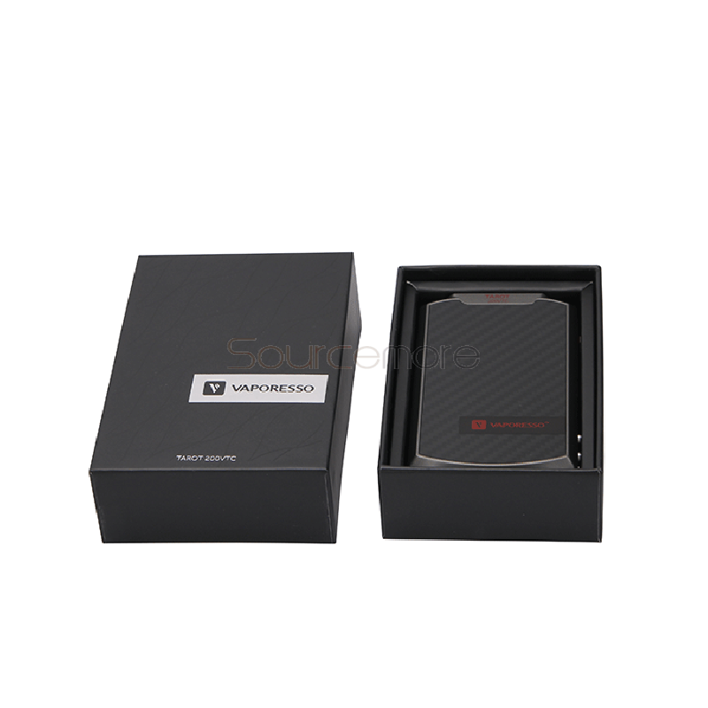 Vaporesso Tarot 200VTC Mod Powered by Dual 18650 Cells OLED Screen 200W Powerful Box Mod Supporting TC VW Modes-Black
