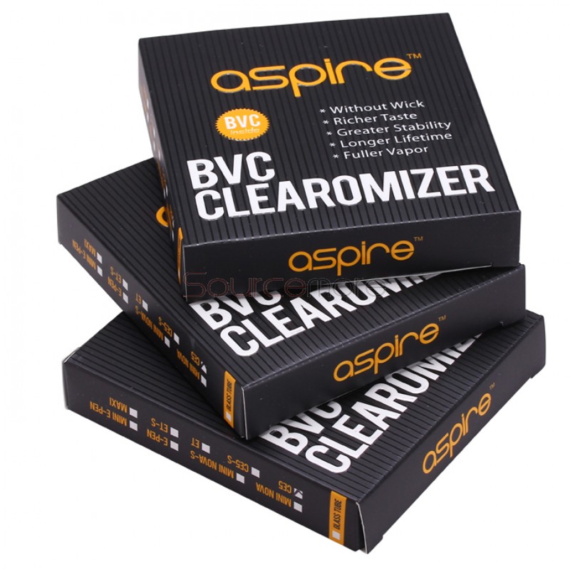 Aspire ET  BVC Clearomizer 5pcs - Black