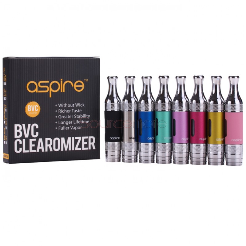 Aspire ET-S Glass BVC Clearomizer 5pcs - Black