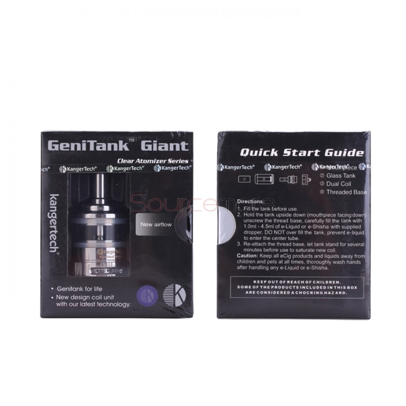 Kanger Genitank Giant Atomizer 4.5ml Airflow Control Glass Tank
