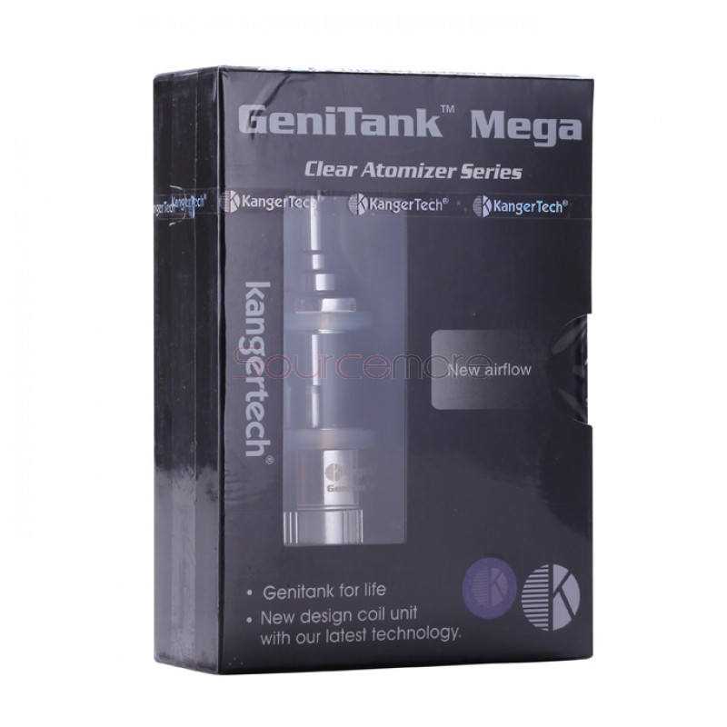 Kanger Genitank Mega 3.8ml Clearmoizer Airflow Control Glass Clear Atomizer