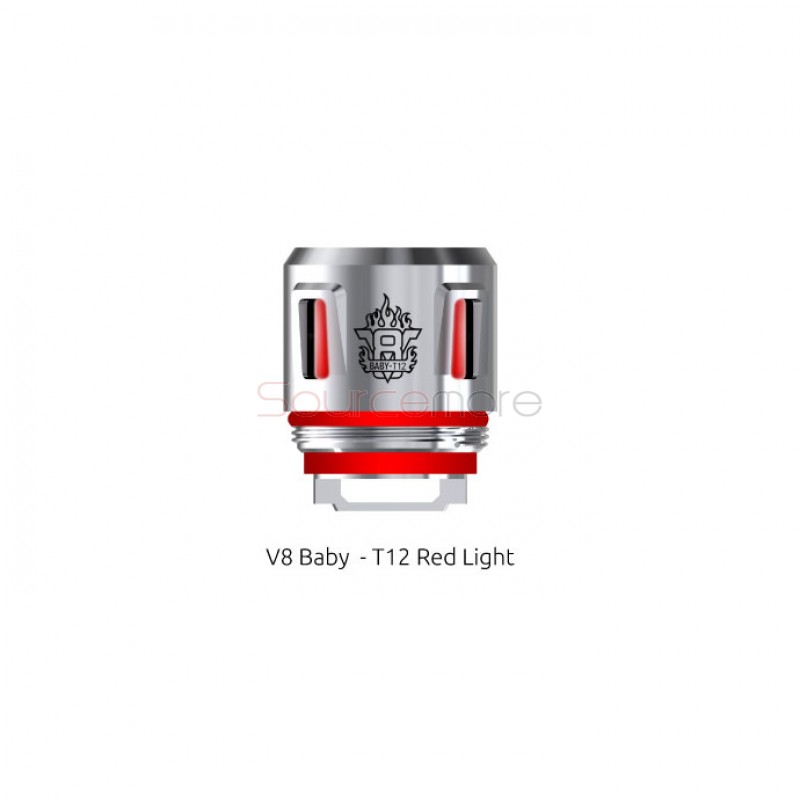 SMOK TFV12 Baby Prince Replacement Coil Head V8 Baby-T12 Red Light Coil 5pcs-0.15ohm