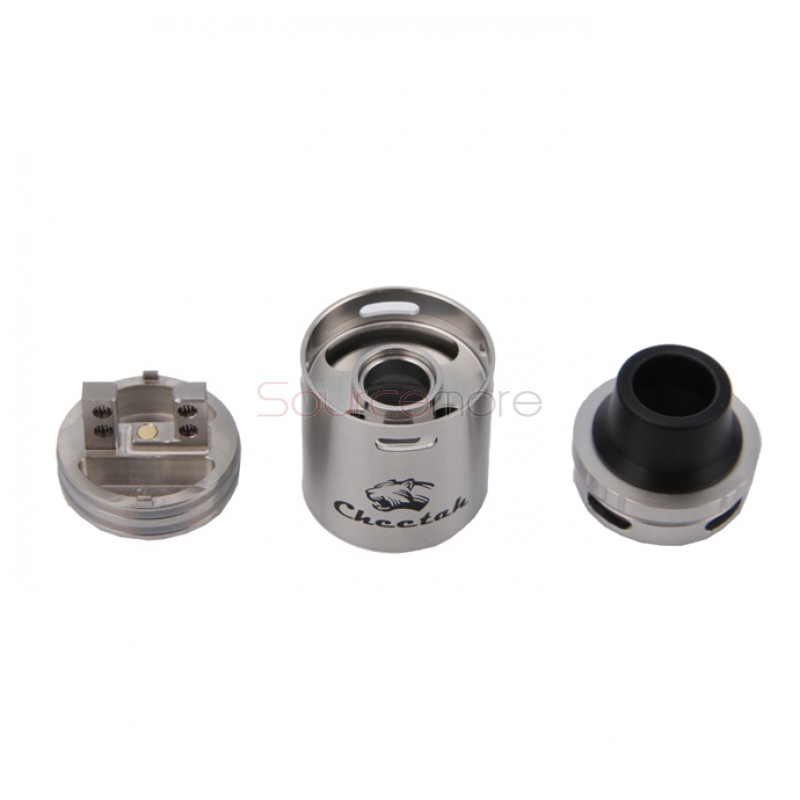 OBS Cheetah TC RDA Rebuildable Tank Designed with Top-filling Airflow Control-Silver