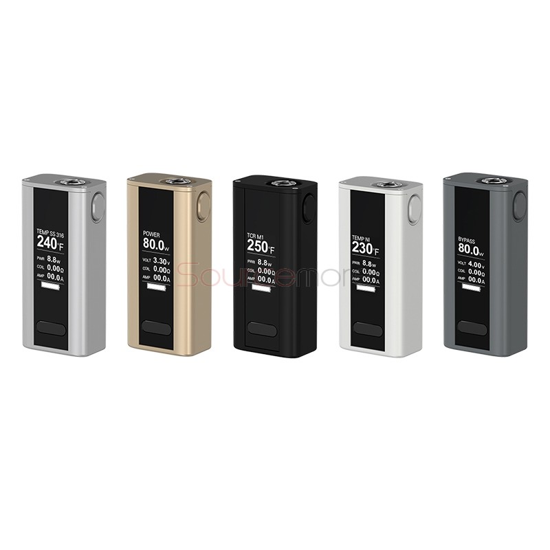 Joyetech Cuboid Mini 80W TC OLED Screen Box Mod with VW/VT/Bypass/TCR Mode and Upgradable Firmware Function-Gold