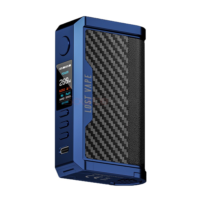 Lost Vape Centaurus Q200 Box Mod Sierra Blue Carbon Fiber