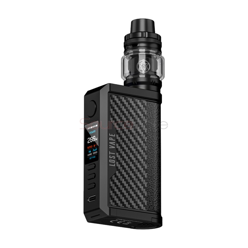 Lost Vape Centaurus Q200 Kit with Centaurus Sub Ohm Tank Black Carbon Fiber