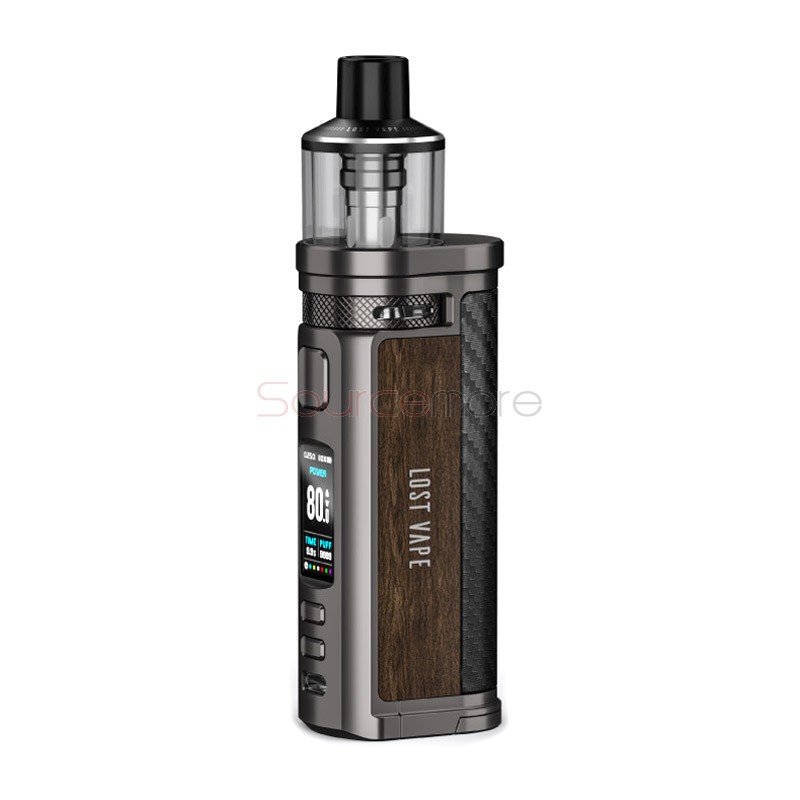 Lost Vape Centaurus Q80 Pod Mod Kit Gunmetal Teak Wood
