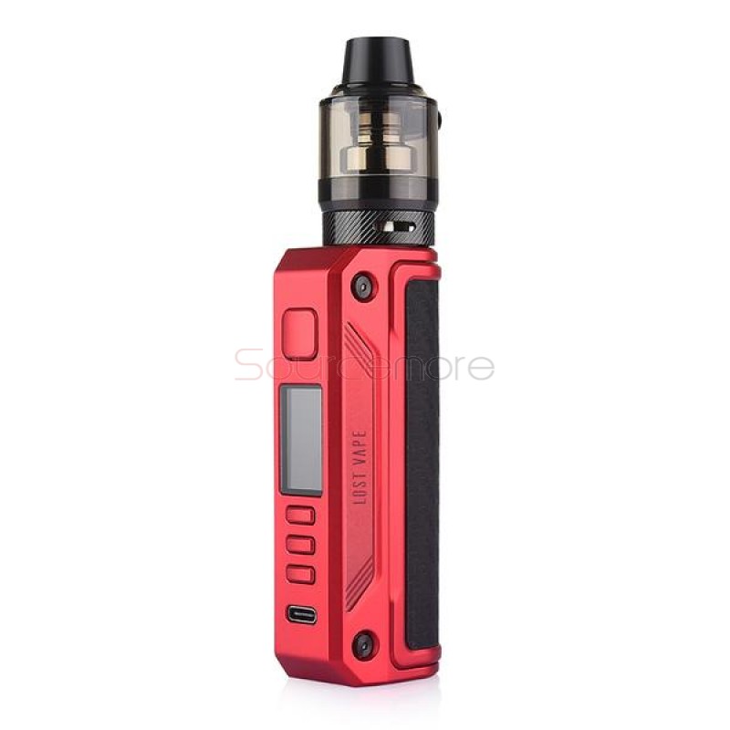 Lost Vape Thelema Solo 100W Kit Matt Red Carbon Fiber