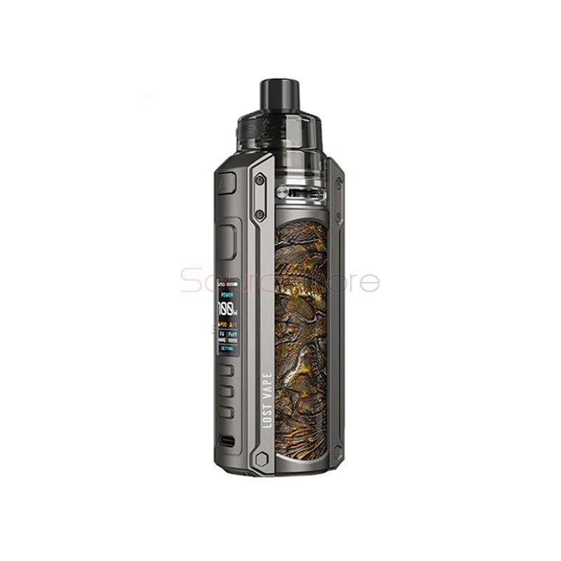 Lost Vape Ursa Quest Multi Kit Gunmetal Ukiran Leather