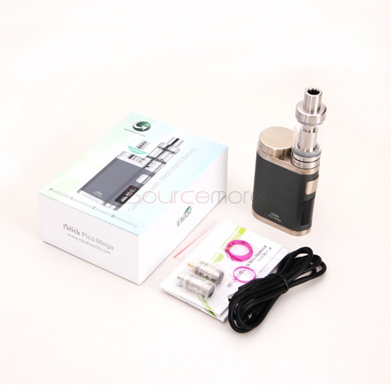 Eleaf iStick Pico Mega Kit 4.0ml Melo 3 Atomizer and TC 80W iStick Pico Mega Mod- Grey
