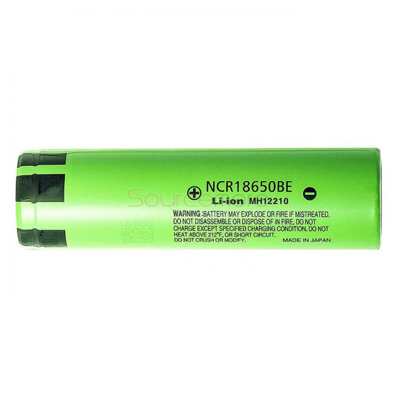 2pcs Panasonic NCR18650BE Flat Top 3.7V Rechargeable 3200mAh 18650 Li-ion Batteries