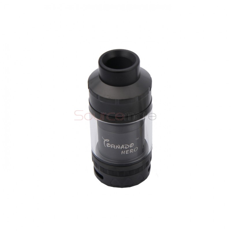 IJOY Tornado Hero Two Post Build Deck RTA/Sub Ohm Tank with 5.2ml Capacity-Black