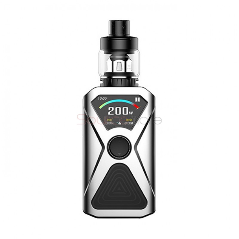 Kanger XLUM 200W Starter Kit Powered by Dual 18650 Cells - Silver Black