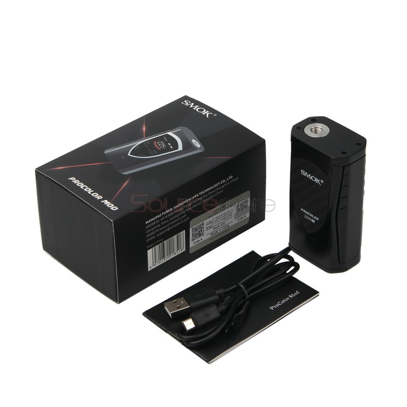 Smok ProColor 225W TC/VW Mod Powered by Dual 18650 Cells-Black