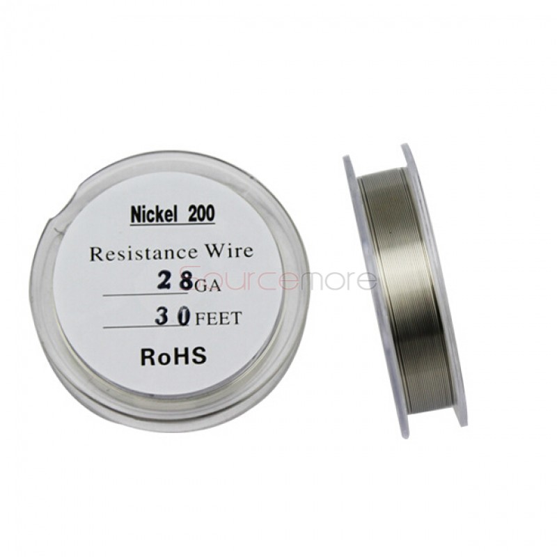 Pure Nickel Ni200 Resistance Wire for Rebuildable Atomizers 28GA 30 Feet for Temperature Control Device