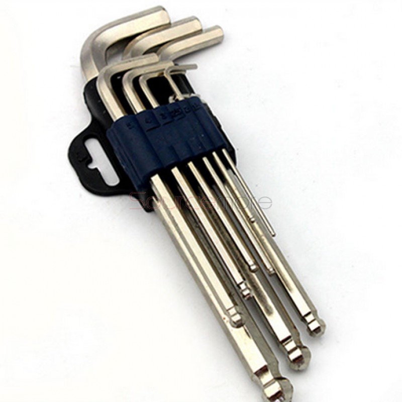 Multi-function 21cm Allen Key 1.5mm-10mm  Diameters Tools (9pcs)