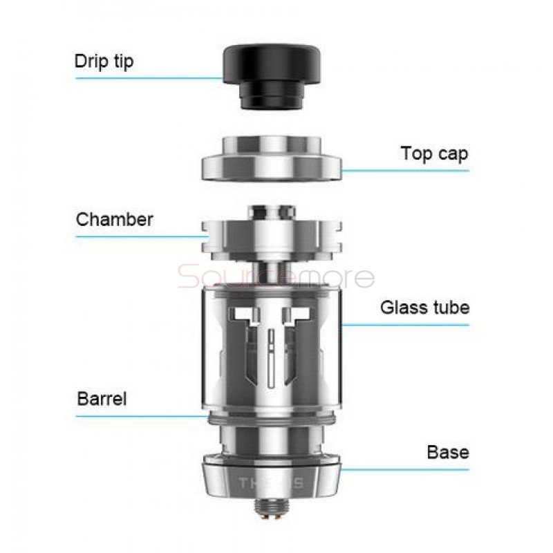 Digiflavor Themis RTA with 5ml Capacity Support Single&Dual Coil Build-Black