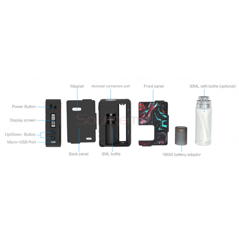Vandy Vape Pulse BF 80W Squonk Box Mod Standard Version Carbon Fiber - Full Black