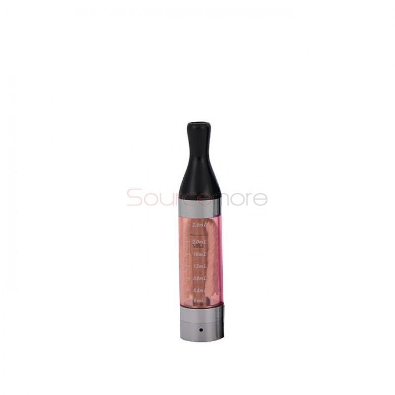 5pcs Kanger T2 Clearomizer 2.4ml eGo Thread Replaceable Coil Head-Red