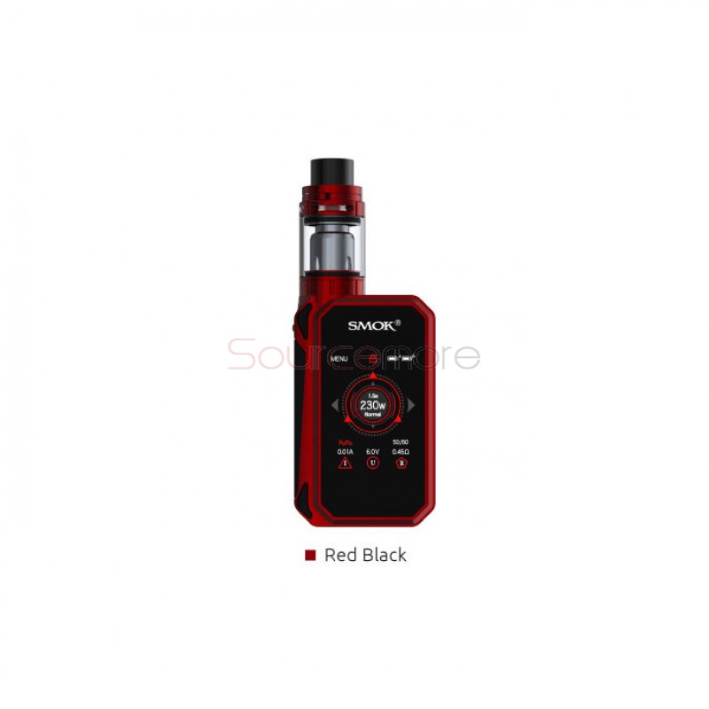Smok G-PRIV 2 Kit 4.0ml TFV8 X-Baby Tank with G-PRIV 2 230W Mod Powered by Dual 18650 Cells-Red Black