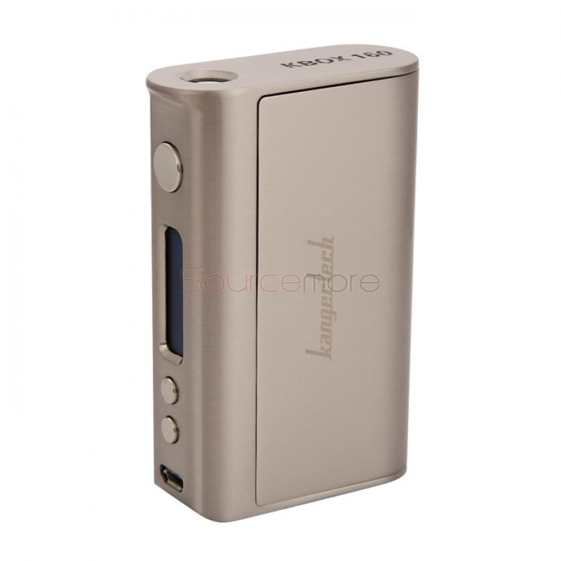 Kanger KBOX 160 Temperature Control 160W Box Mod Powered by Dual 18650 Battery Spring-loaded 510 Connection-Metallic Silver