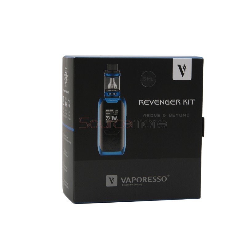 Vaporesso Revenger Kit 5ml NRG Slide-n-Fill Tank with Revenger 220W TC/VW Mod-Blue