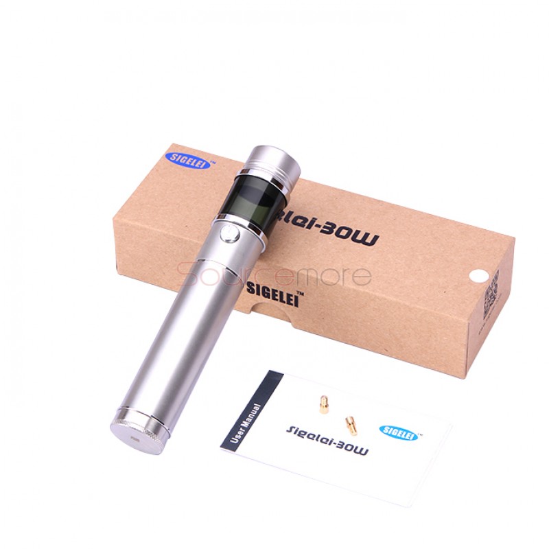 Sigelei 30W with 510/ego Thread - stainless steel