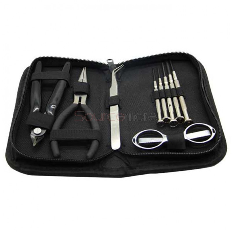 Geek Vape Simple Tool Kit with 3 Types Screwdriver and 2 Different Pliers with a Stainless Steel Tweezer