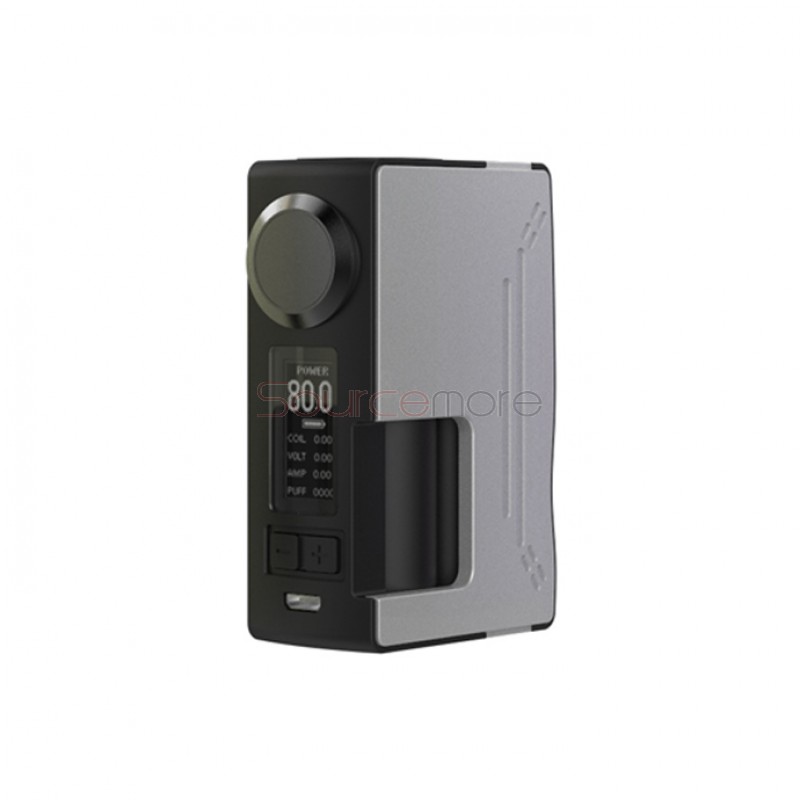 HugsVape Surge Squonk 80W Box Mod - Silver