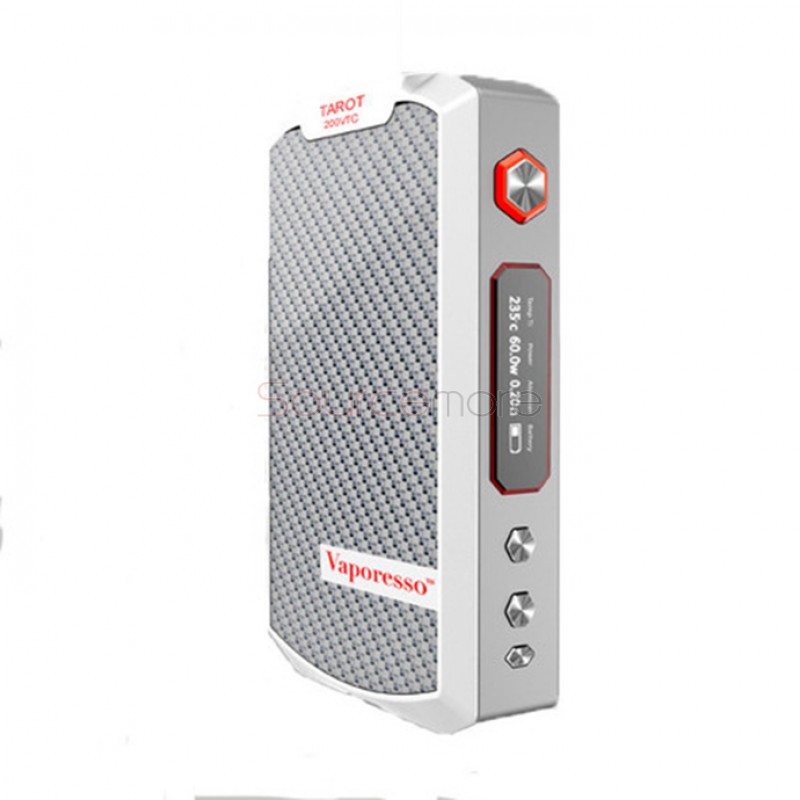 Vaporesso Tarot 200VTC Mod Powered by Dual 18650 Cells OLED Screen 200W Powerful Box Mod Supporting TC VW Modes-White