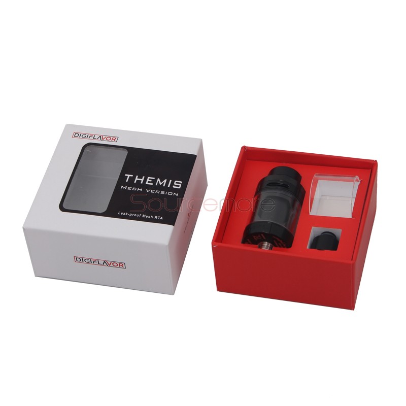 Digiflavor Themis RTA Mesh Version with 5ml Capacity Support Single Coil&Mesh Coil Build-Black