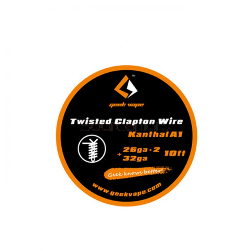 Geek Vape Kanthal A1 26GA*2+32GA Twisted Clapton Wire 10ft - 1.86ohm/ft